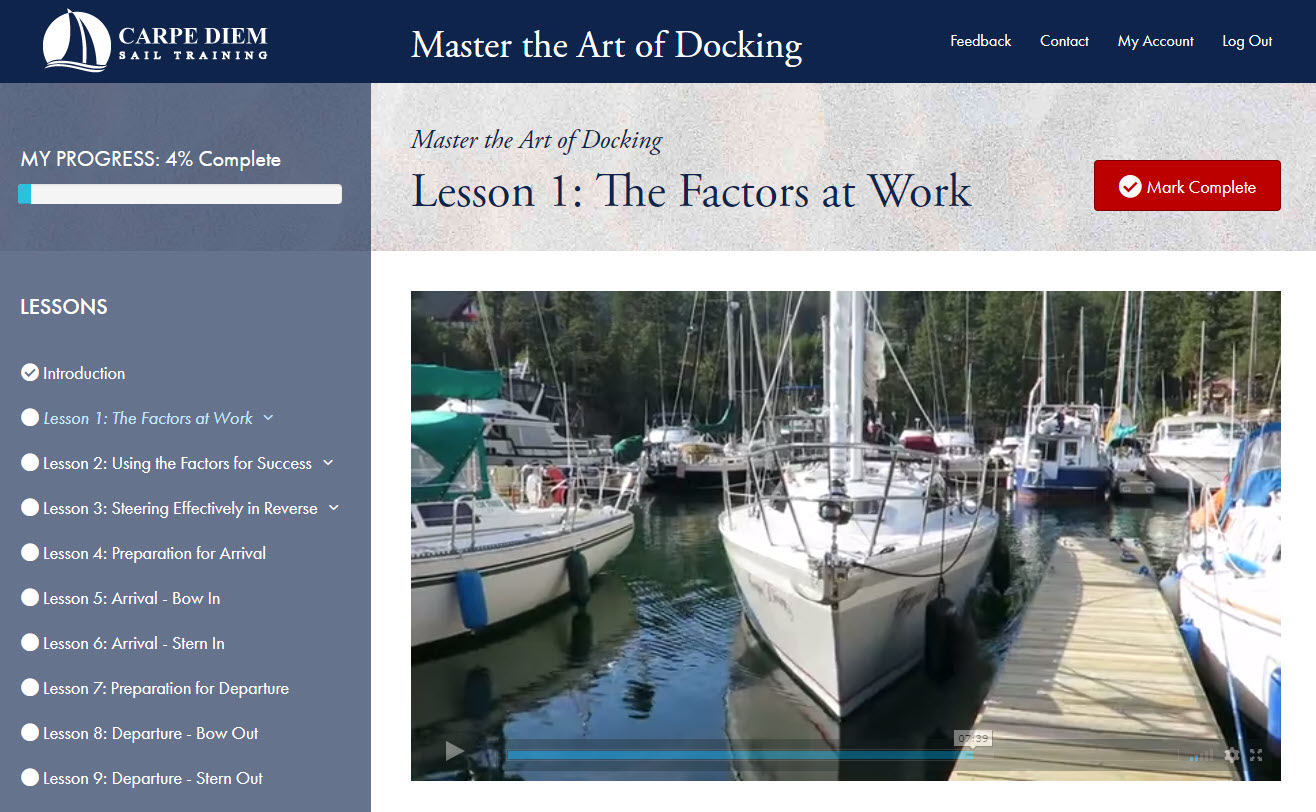Master the Art of Docking Course Page